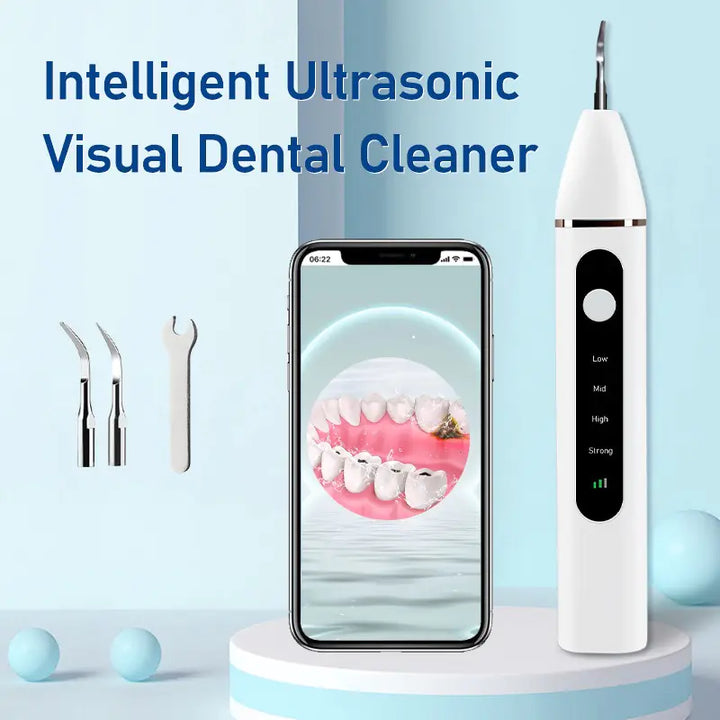 Ultrasonic Teeth Cleaner Kit with LED Light and 4 Heads