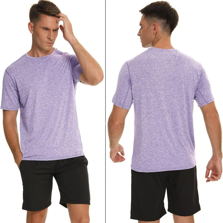 Mens Shirt Workout Running 2 Pack or 1 Pack Sports Short Sleeve Moisture Wicking Quick Dry Gym T Shirts