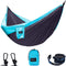 Double Camping Hammock, Lightweight Portable Parachute (2 Tree Straps 16 LOOPS/10 FT Included) 500Lbs Capacity Hammock for Backpacking, Camping, Travel, Beach, Garden