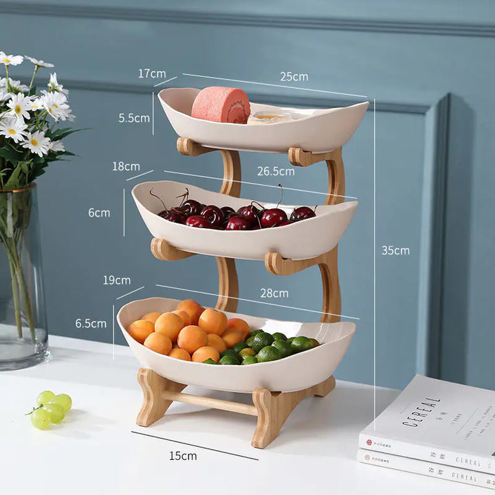 Multi-Layer Fruit Rack and Dried Fruit Tray Table