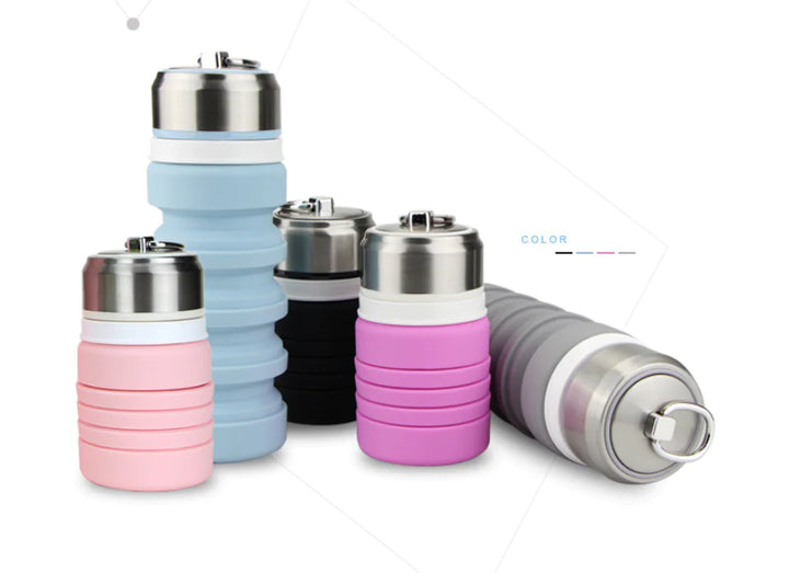 Collapsible Silicone Water Bottle and Cup