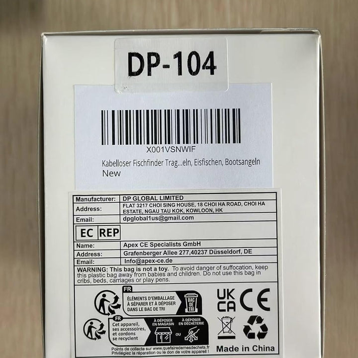 Portable Fish Finder Large HD Display Wireless Fish Finder, Fish Finders & Depth Finders for Boats with 147 Feet Depth Detection Sensor, Rechargeable Castable Fish Finder Display Fish, Temp, Depth
