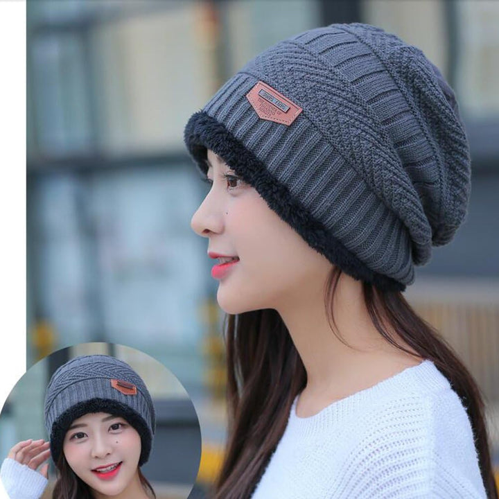 Winter Beanie Hat Scarf Set Warm Knit Hat Thick Knit Skull Cap Touch Screen Glove Unisex