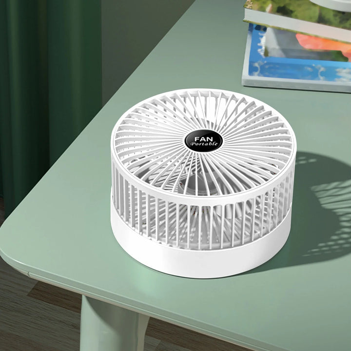 Cooling Stretchable Fan, Fan Portable, 3 Speeds Desktop Table Fan, Plug in Power Fan, Rotation Strong Wind, Quiet Personal Small Fan for Home Desktop Office, White