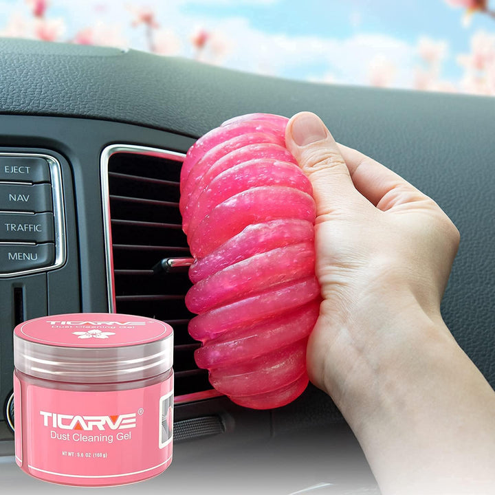 Car Cleaning Gel Car Cleaning Putty Car Slime for Cleaning Car Detailing Putty Detail Tools Car Interior Cleaner Automotive Car Cleaning Kits Yellow Rose