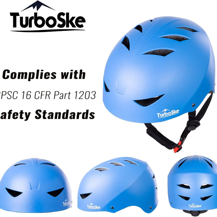 Skateboard Helmet, Cpsc-Compliant Bike Helmet BMX Helmet Multi-Sport Helmet for Youth Men and Women