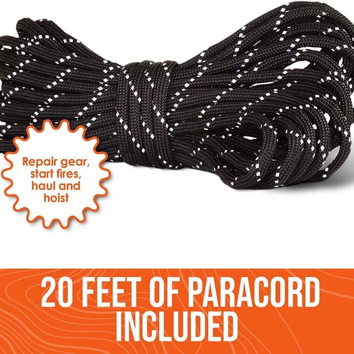 Survival Life Tent • 2 Person Mylar Emergency Shelter Tube Tent + Paracord • All-Weather Protection for Camping, Hiking, & Survival Kits • Includes Emergency Whistle