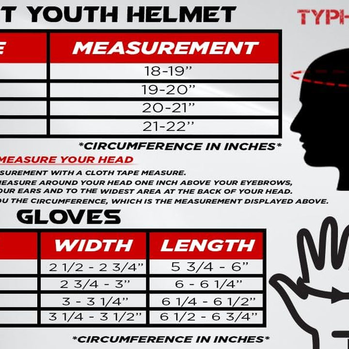 Typhoon Youth Kids Offroad Gear Combo Helmet Gloves Goggles DOT Motocross ATV Dirt Bike MX Motorcycle