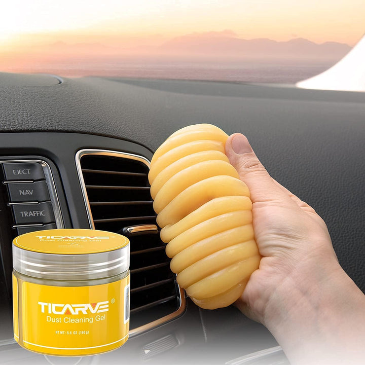 Car Cleaning Gel Car Cleaning Putty Car Slime for Cleaning Car Detailing Putty Detail Tools Car Interior Cleaner Automotive Car Cleaning Kits Yellow Rose