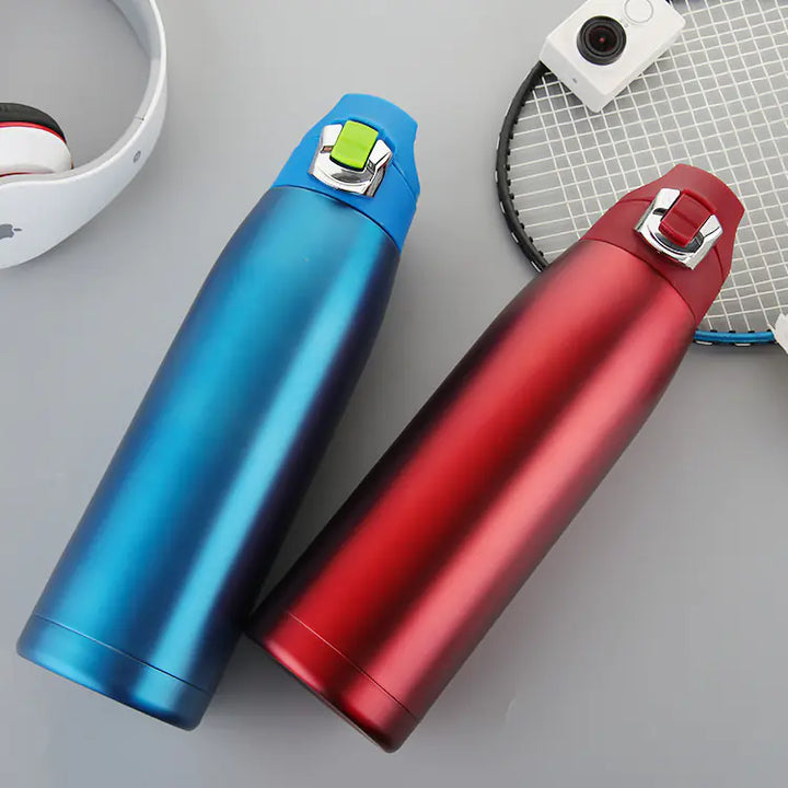 Vacuum Sports Water Bottle - Stainless Steel Insulated