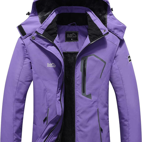 Women'S Ski Jacket Warm Winter Waterproof Windbreaker Hooded Raincoat Snowboarding Jackets