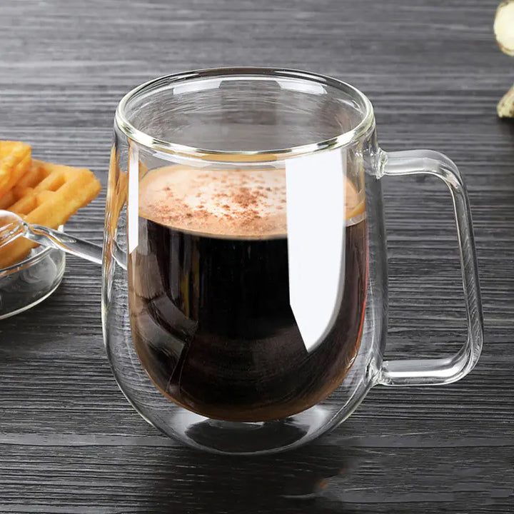 Custom Double Wall Borosilicate Glass Juice Cup