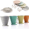 Silicone Collapsible Travel Cup - Silicone Folding Camping Cup with Lids - Expandable Drinking Cup Set - Portable, Graduated [9.22Oz]
