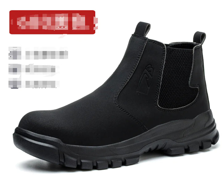 Men's Steel Toe Work Boots - High Top Safety Shoes