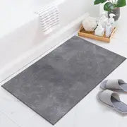 Solid Color Bath Mat - Soft Absorbent & Machine Washable