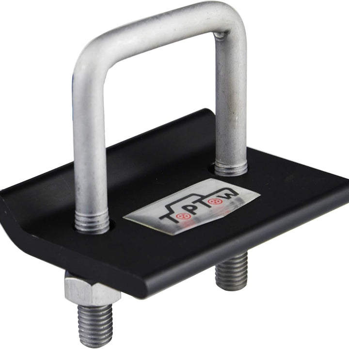 64707 Trailer Hitch Tightener anti Rattle Clamp for 1.25 Inch and 2 Inch Receiver Hitches, Black Aluminum Stabilizer Plate, 2 Packs