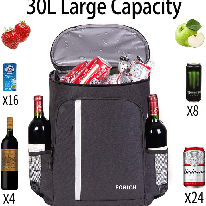 Backpack Cooler Leakproof Insulated Waterproof Backpack Cooler Bag, Lightweight Soft Beach Cooler Backpack for Men Women to Work Lunch Picnics Camping Hiking, 30 Cans