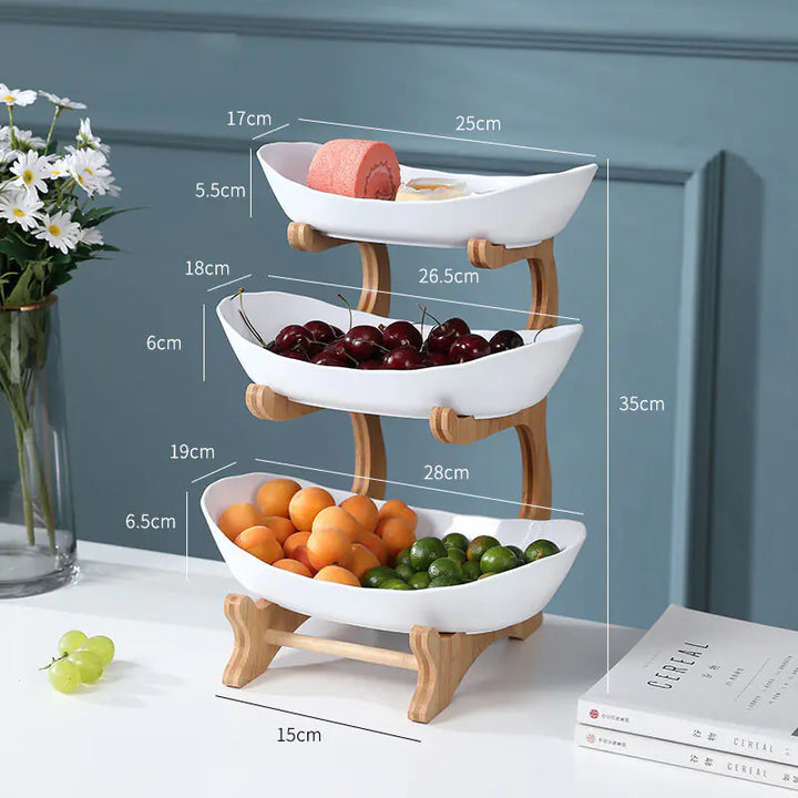 Multi-Layer Fruit Rack and Dried Fruit Tray Table