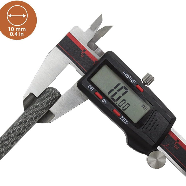 4FT Heavy-Duty Security Cable Lock with Loops – Extra Thick 10Mm (3/8") Braided Steel, Cut-Resistant & Weatherproof Wire Cable for Padlock, Gate, Bike, Motorcycle & Outdoor Equipment