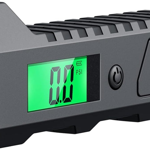 Digital Tire Pressure Gauge, 230 PSI 4 Settings Heavy Duty for Car Bicycle with Larger Backlit LCD Flashlight and Non-Slip, Black