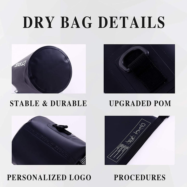 Dry Bag for Kayaking Waterproof 2L/5L/10L/15L/20L, Small Dry Sack Waterproof Bag for Boating