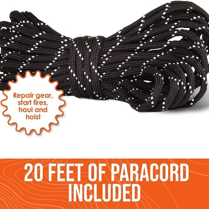 Survival Life Tent • 2 Person Mylar Emergency Shelter Tube Tent + Paracord • All-Weather Protection for Camping, Hiking, & Survival Kits • Includes Emergency Whistle