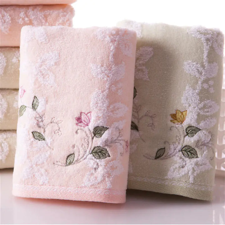 High-Quality Cotton Embroidered Towel for Adults 68x34cm