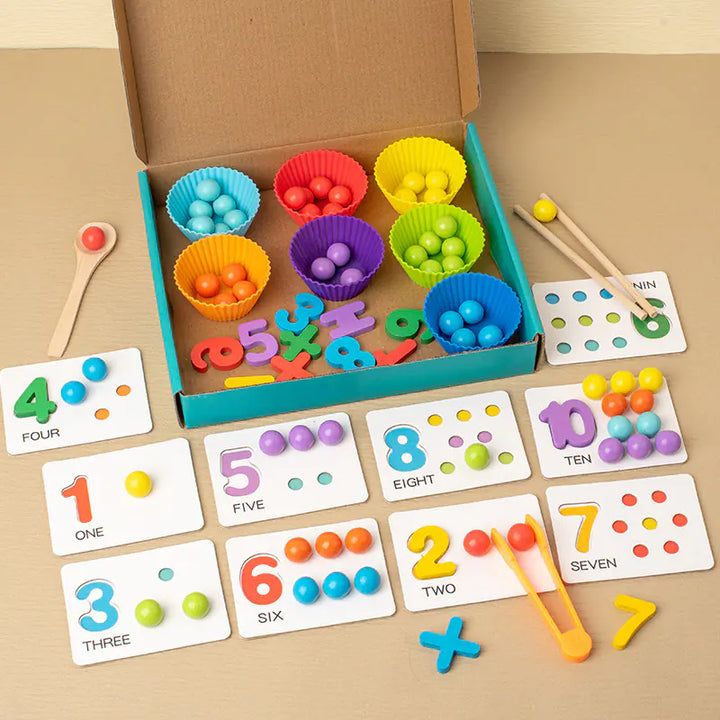 Montessori Math Clip Beads Educational Puzzle Toys