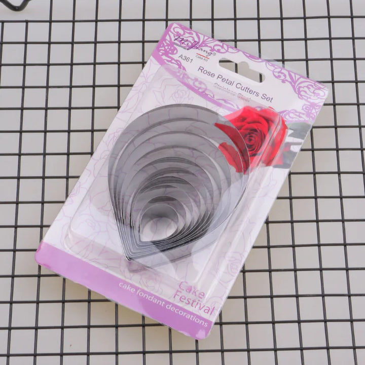Rose Flower Mold and Petal Cutter for Cake Decorating