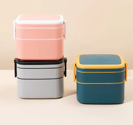 Portable Double-Layer Food Storage Container