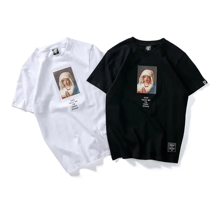 Men's Casual Couple T-Shirt - Streetwear Mona Lisa Tee