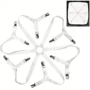 1pc Adjustable Bed Sheet Clip with 6 Way Fastener