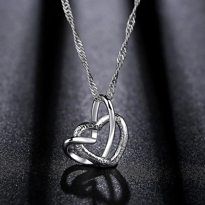 Creative Double Heart Pendant Necklace for Women