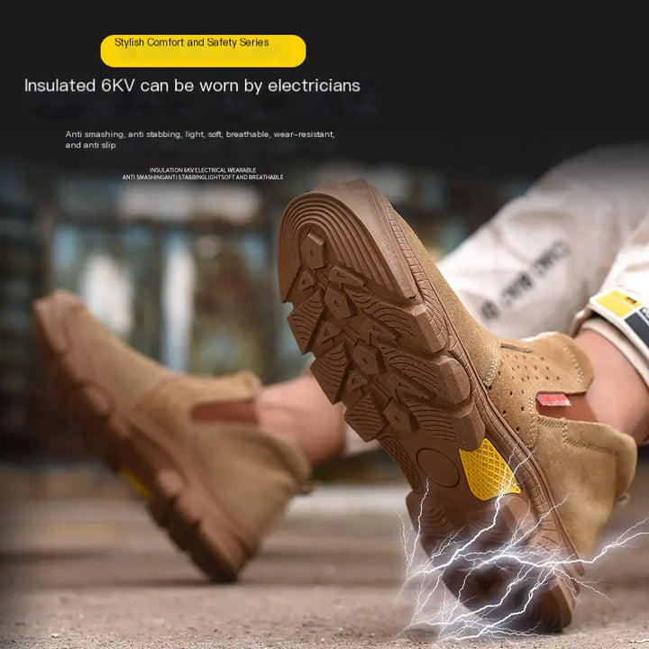 Insulated Cowhide Safety Shoes for Welding and Electrical Work