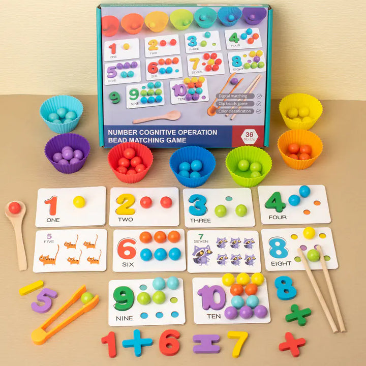 Montessori Math Clip Beads Educational Puzzle Toys