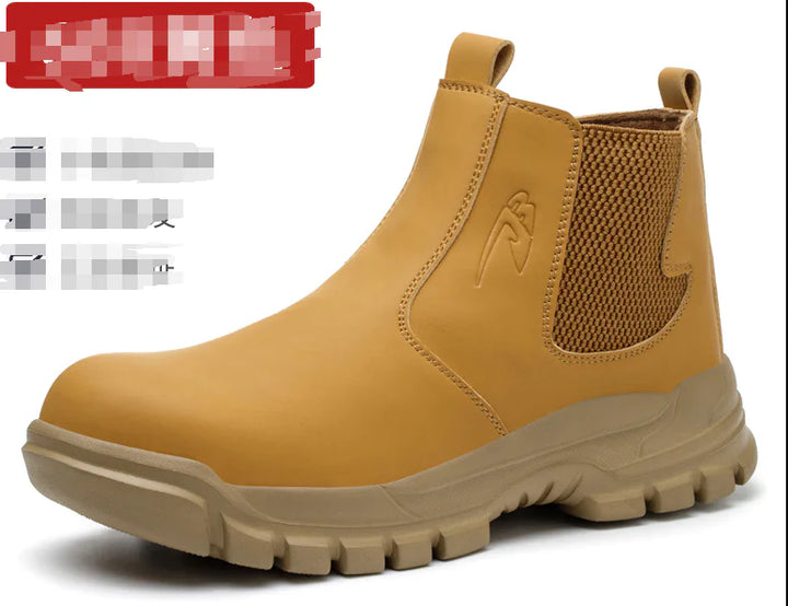 Men's Steel Toe Work Boots - High Top Safety Shoes