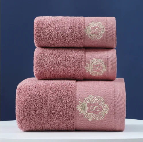 3 Pcs Ultra-Soft Cotton Bath Towel Set for Home