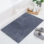 Solid Color Bath Mat - Soft Absorbent & Machine Washable