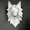 Geometric Wolf Head Wall Decor for Living Room