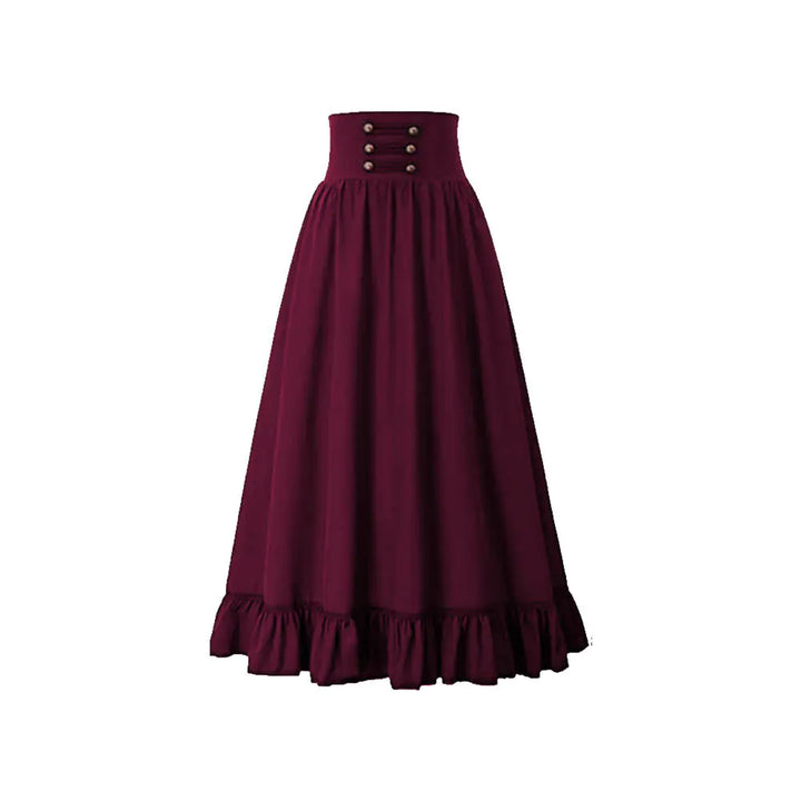 Versatile Women's Medieval Solid Half Dress