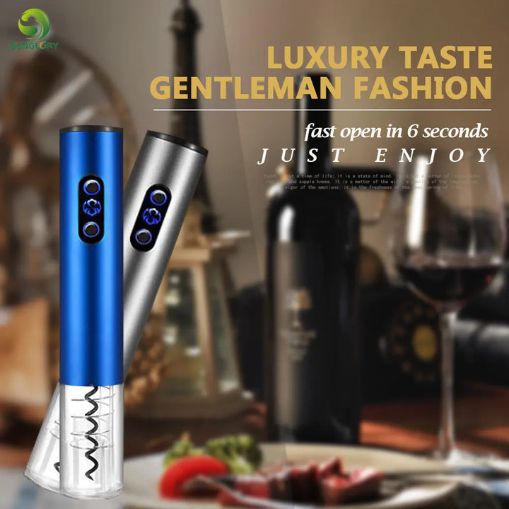 Electric Corkscrew Wine Opener Kit with Accessories
