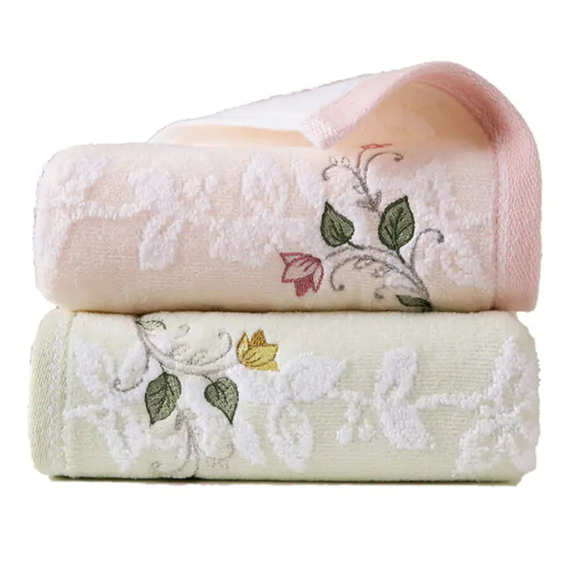 High-Quality Cotton Embroidered Towel for Adults 68x34cm