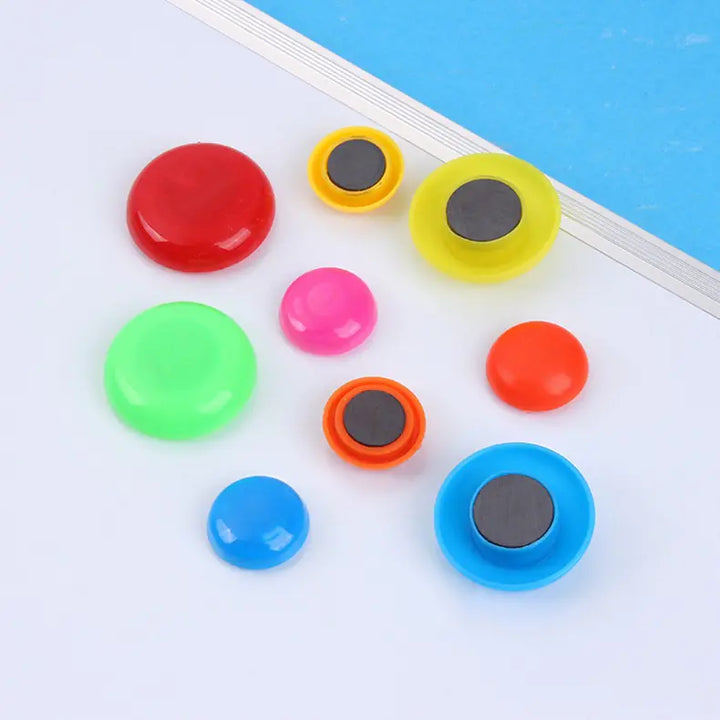 Magnetic Whiteboard Clips - 30mm Colorful Round Pins