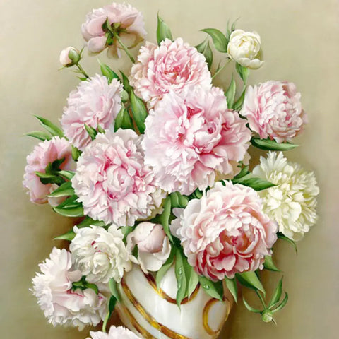3D Diamond Painting of Rich Chrysanthemum Vase