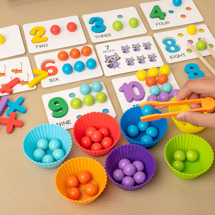 Montessori Math Clip Beads Educational Puzzle Toys