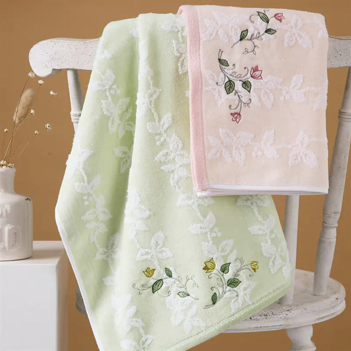 High-Quality Cotton Embroidered Towel for Adults 68x34cm
