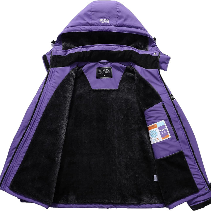 Women'S Ski Jacket Warm Winter Waterproof Windbreaker Hooded Raincoat Snowboarding Jackets