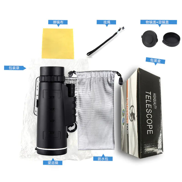 40X60 High-Power HD Monocular with Night Vision