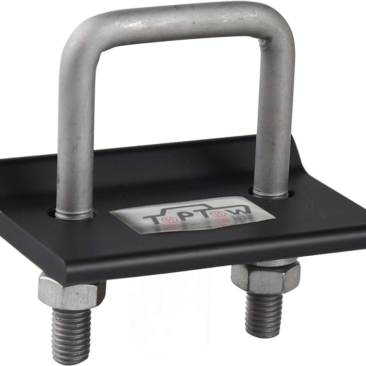 64707 Trailer Hitch Tightener anti Rattle Clamp for 1.25 Inch and 2 Inch Receiver Hitches, Black Aluminum Stabilizer Plate, 2 Packs