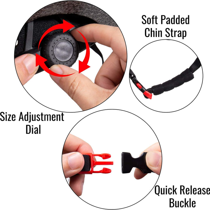 Skateboard Helmet, Cpsc-Compliant Bike Helmet BMX Helmet Multi-Sport Helmet for Youth Men and Women